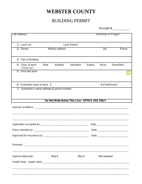 First page of the Building Permit