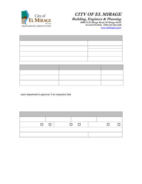 First page of the Certificate of Occupancy Sign-Off Sheet – Residential