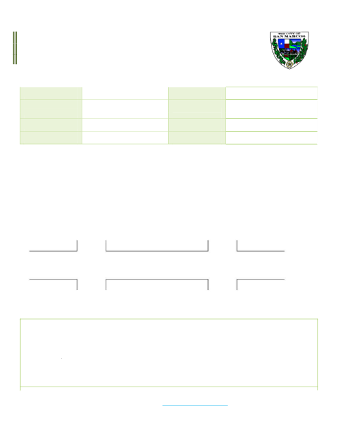 First page of the Right-of-Way Permit Application