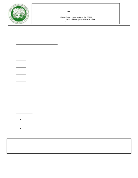 First page of the Residential Permit Application