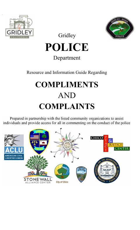 First page of the Complaint or Compliment Form