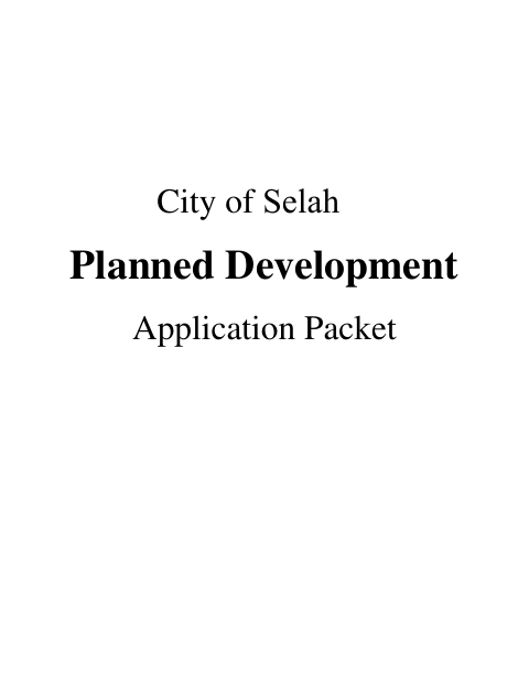 First page of the Planned Development Application