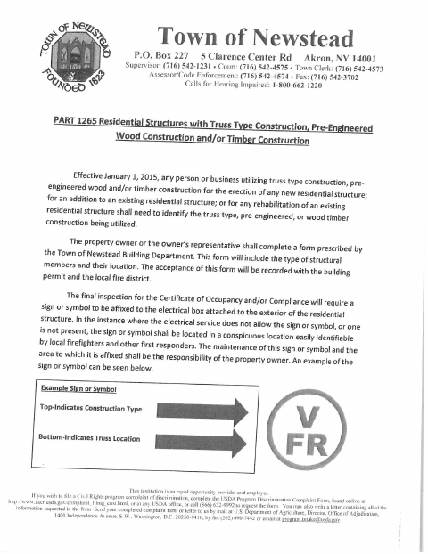 First page of the Truss Construction Application