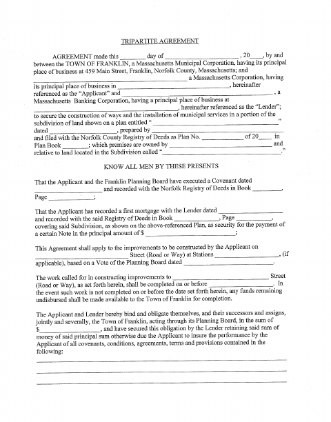 First page of the Tripartite Agreement
