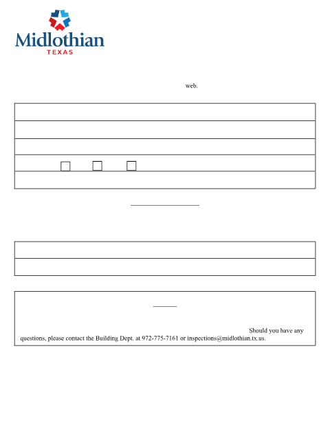 First page of the Mobile Home Plumbing and Electric Permit Application