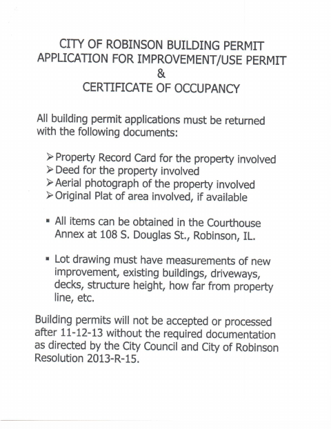First page of the Zoning Application