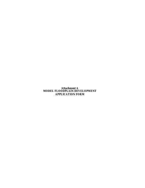 First page of the Floodplain Development Permit Application