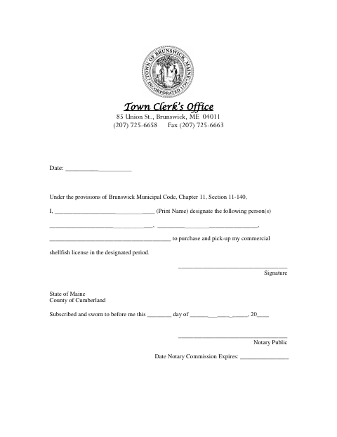 First page of the Notarized Statement for License Pickup