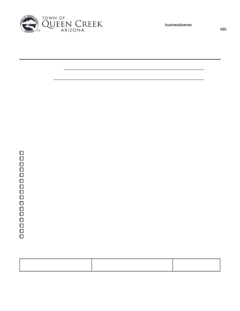 First page of the Supplemental Application for Liquor License