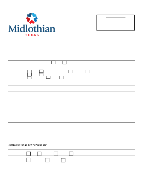 First page of the General Building Permit Application