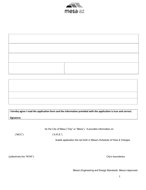 First page of the General Communication, Cable, and/or Wireless License or Franchise Application