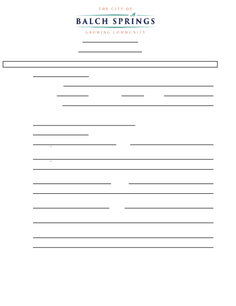 First page of the Application for Variance