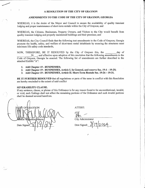 First page of the Short-Term Rental License Application