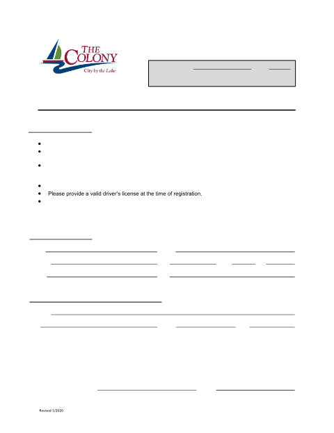 First page of the Homeowner Registration