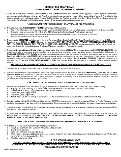 First page of the Zoning District L-1 Application