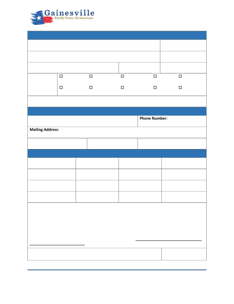 First page of the Residential Building Permit Application