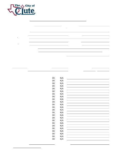 First page of the Application for Certificate of Occupancy