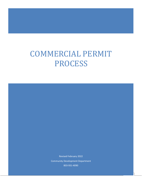 First page of the Commercial Permit Package