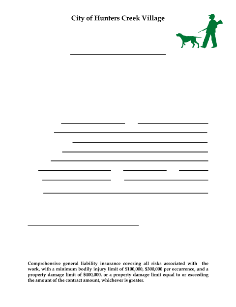 First page of the Contractor Registration