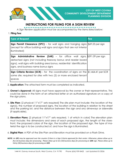First page of the Sign Review