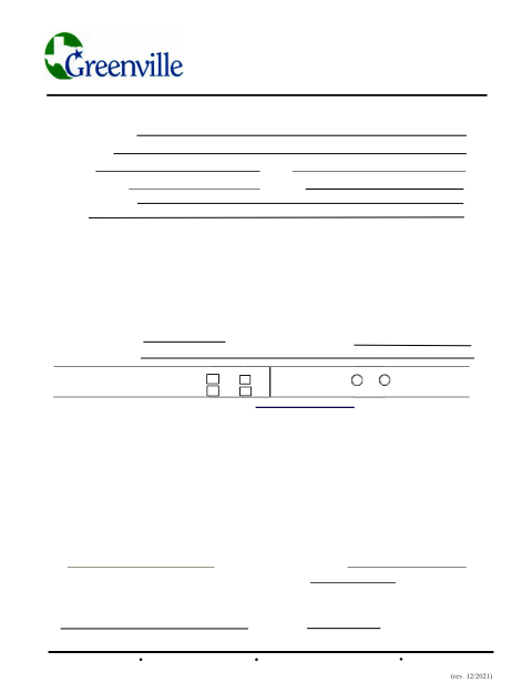First page of the Excavation Permit Application