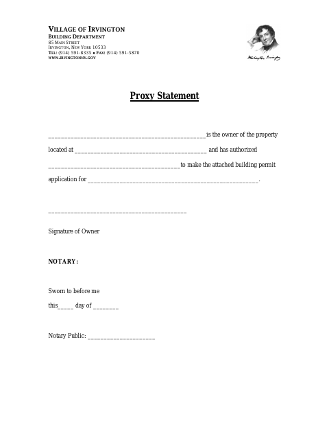 First page of the Building Permit Proxy Statement