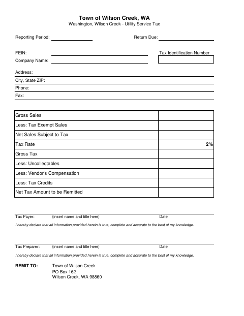 First page of the Utility Service Tax