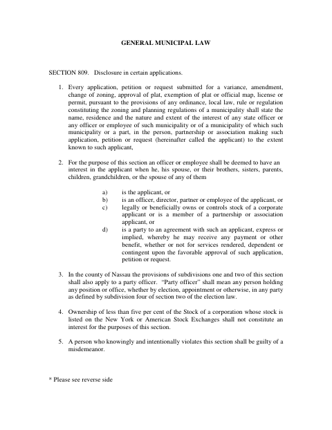 First page of the Disclosure Affidavit