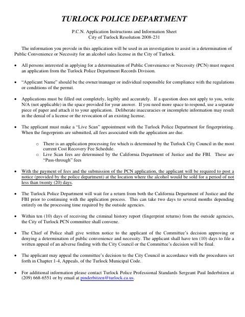 First page of the Application for Letter of Public Convenience and Necessity