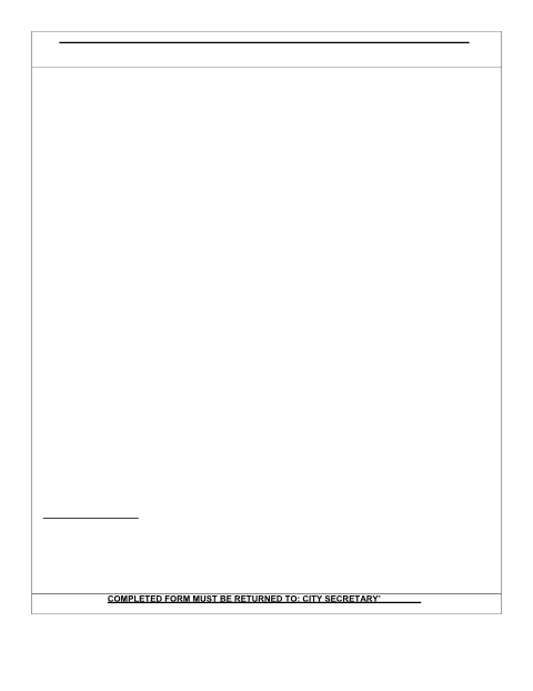 First page of the Door-to-Door Solicitor Permit Application