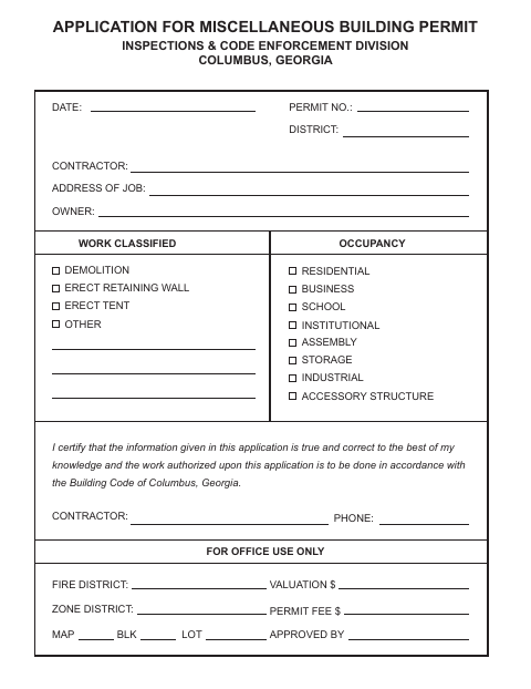 First page of the Demolition Permit Application