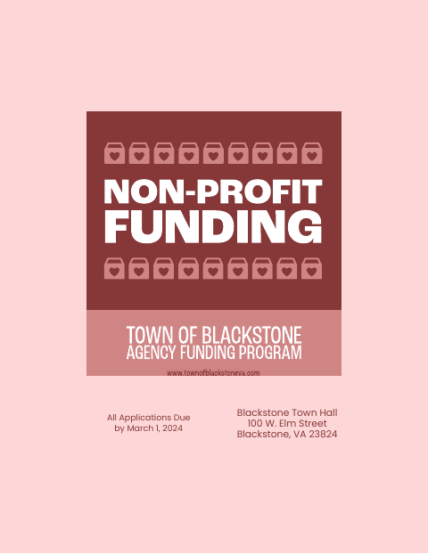 First page of the Agency Funding Request Application