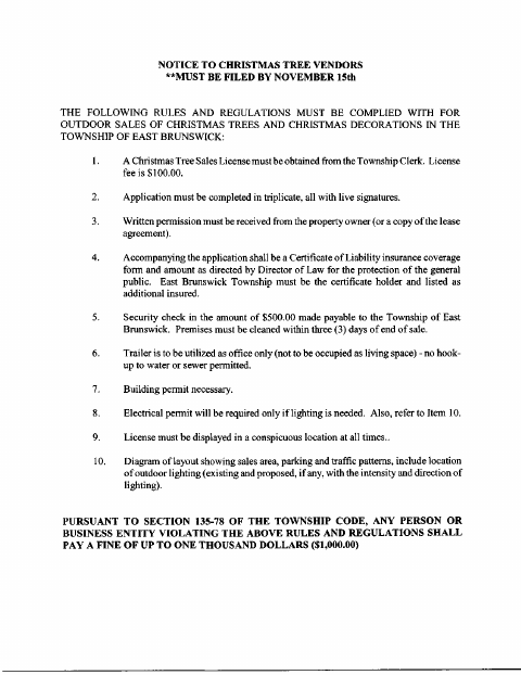 First page of the Christmas Tree Sales Application