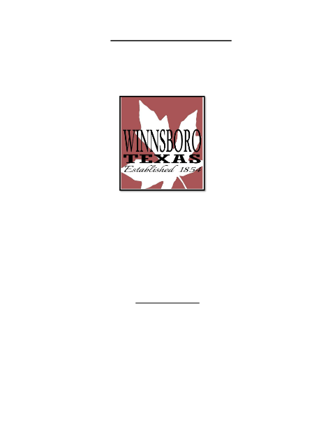 First page of the Trade Permit Packet
