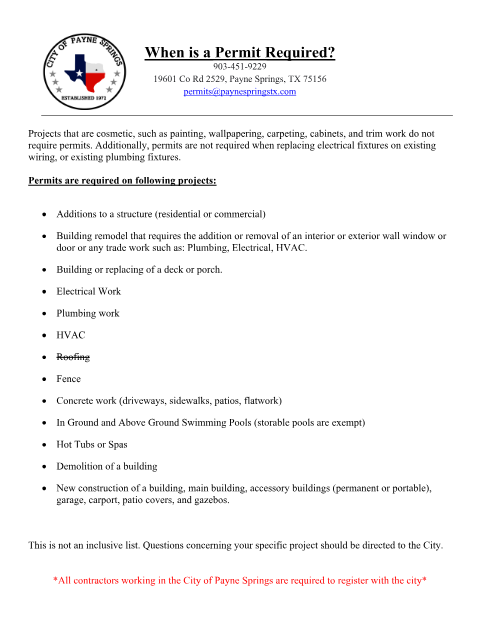 First page of the Mobile/Manufactured Home Complete Permit Packet