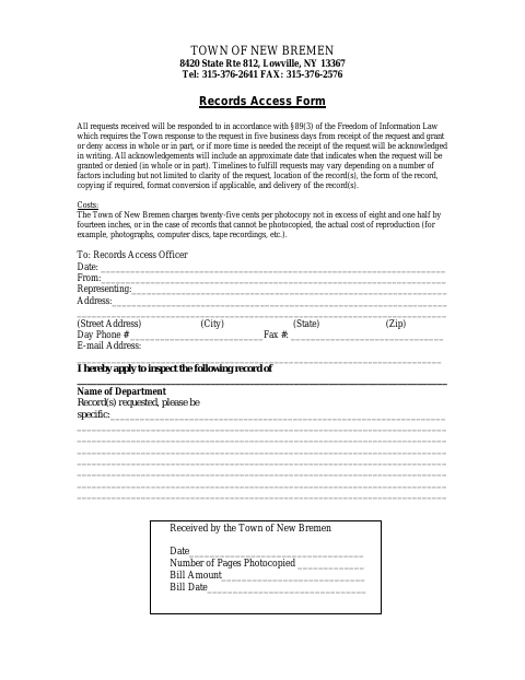 First page of the Freedom of Information Request (FOIL)