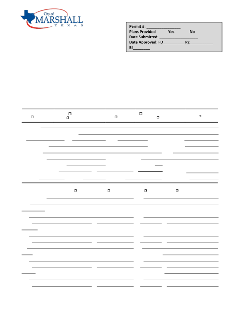 First page of the Commercial/Multi-Family Permit Application
