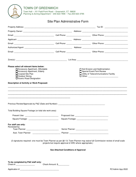 First page of the Special Event and Tent Review Application