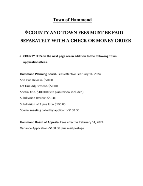 First page of the Application for Site Plan Review