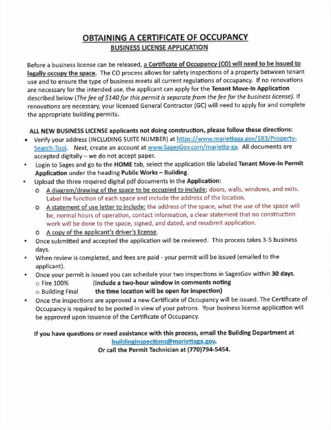First page of the Privilege License Application