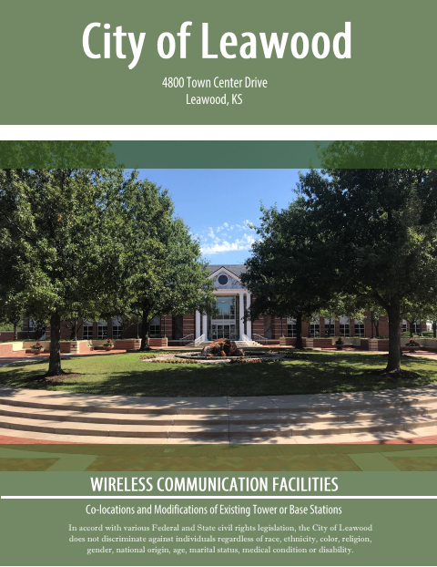 First page of the Wireless Communication Facilities Co-Location or Modification Application