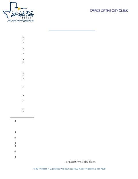 First page of the Itinerant Merchant’s Permit Application