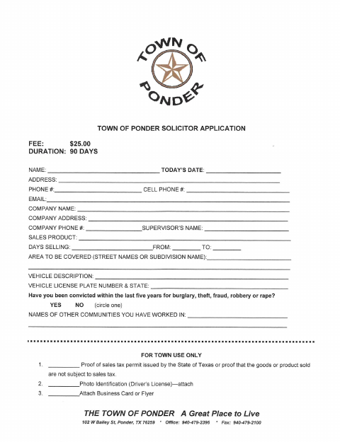 First page of the Solicitor Application