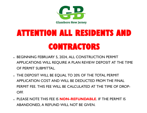 First page of the Construction Permit Application