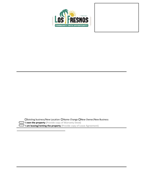 First page of the Application for Building Permit Commercial