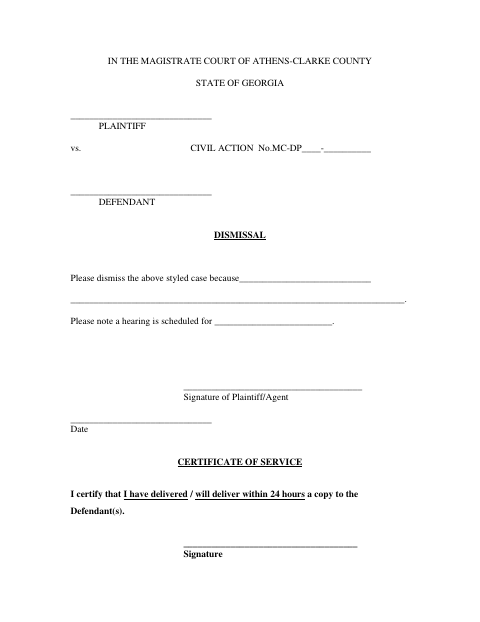 First page of the Dismissal