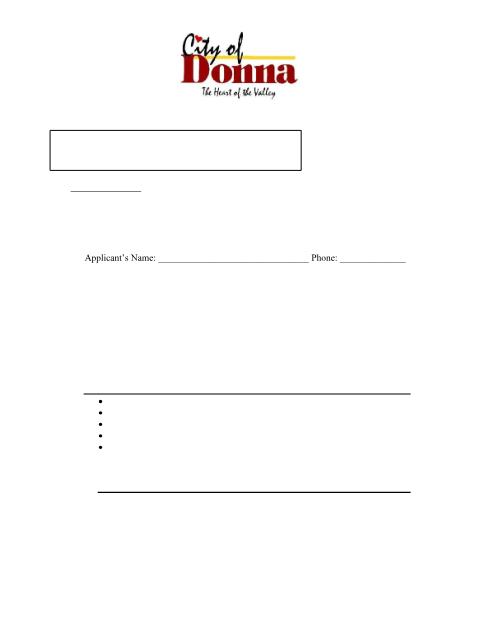 First page of the Application for Zone Change