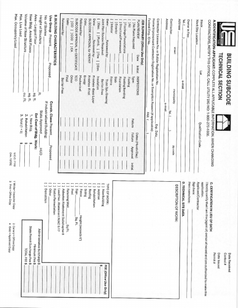 First page of the UCC Building Subcode Technical Section
