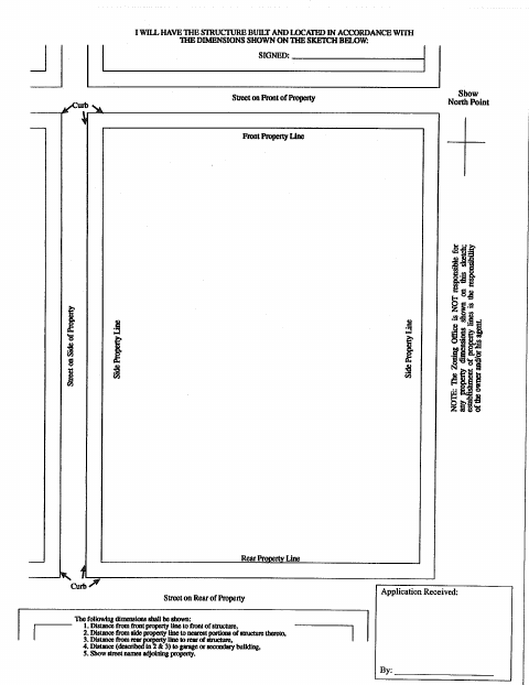 First page of the Second Zoning Form