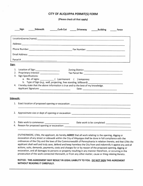 First page of the Residential Building Permit